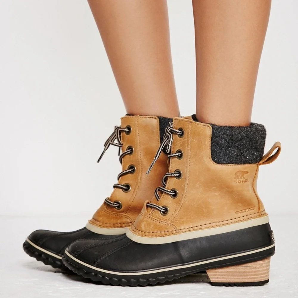 SOREL Slimpack II Lace Waterproof Boots in Elk Black 7.5 - Picture 16 of 16